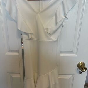 Altar'd State White Off-the-Shoulder Flutter Sleeve Sundress